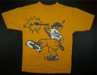 Rare VTG CNYC Urban Wear Keepin’ It Real Bulldog T Shirt 90s Hip Hop Yellow SZ L • $24.99