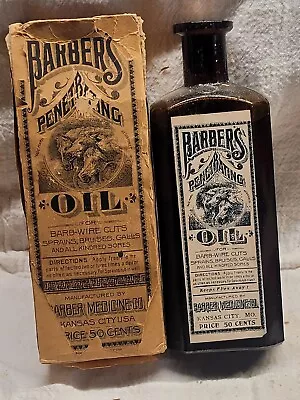 Nice Barber's Veterinary Medicine Original Labels & Box Awesome Horse Graphics  • $199.99