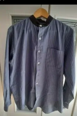 Mens Frontier Classics Pin Stripe Grandad Shirt Size M • £23