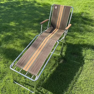 Vintage Airstream Zip Dee Folding Camp Chair Lounge Attachment USA Made 1980s • $129