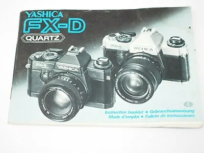 Yashica FX-D Quartz Camera Instruction Manual • £7.99