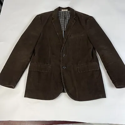 J. Crew Corduroy Blazer Men's Size Large Brown Casual Jacket Sport Coat Preppy • $15.53