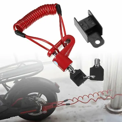Anti-theft Lock Bicycle Scooter Disc Brake Lock With Steel Wire Safety Protect • $11.77