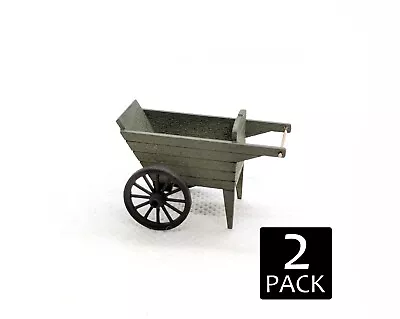 1:48 Scale - 2 PACK - Dump Cart Kits (unpainted Wood Resin) - PNWM • $10.95