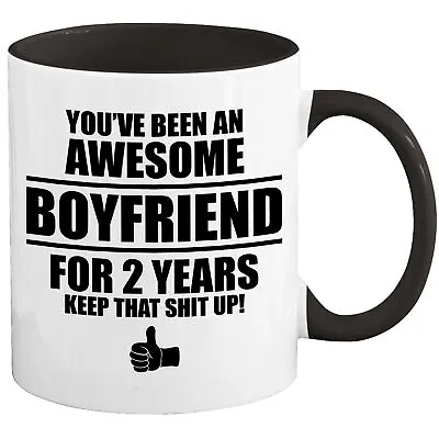 2nd Dating Anniversary Mug Coffee Cup 2 Year Gift For Boyfriend Men Him Q-78F • $19.97