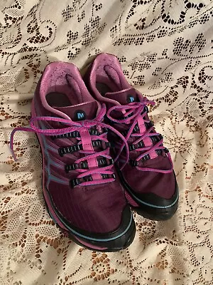 Merrell Women's Unifly All Out Rush Purple/Blue Trail Running Shoes Sneaker 10 • $25.95