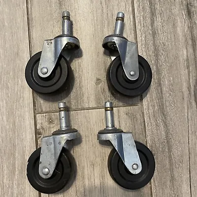 Industrial Caster Wheels Set Of 4 Heavy Duty 2” Rubber Ball Bearings Grip Ring • $26