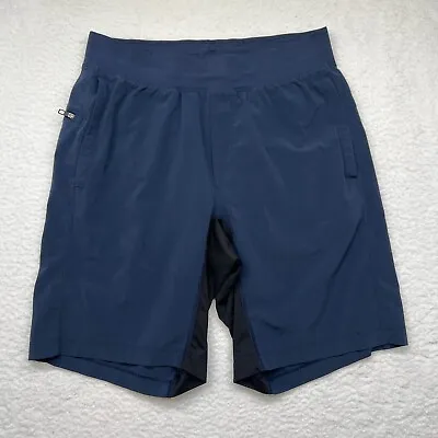 LULULEMON Men's Size Medium T.H.E. Blue Linerless 9  Inseam Shorts • $29.99