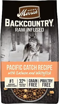 Merrick Backcountry Grain Free Dry Adult Dog Food Pacific Catch W/ Salmon 20lb • $69.99