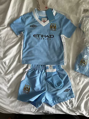 BNWT Manchester City 2012 Umbro Home Kit First League Title Aguero Full Kit 2YO • £30