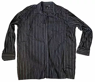 JF J Ferrar Modern Fit Dress Shirt Striped Long Sleeve Mens 2XLT 18-18 1/2 • $10.55