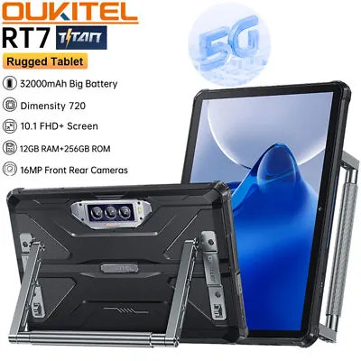 32000mAh 5G 4G Oukitel RT7 Rugged Tablet Mobile Android 13.0 Outdoor Smartphone • $428.63