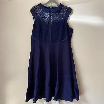 City Chic Blue Lace Tea Dress Size M/18 • $15