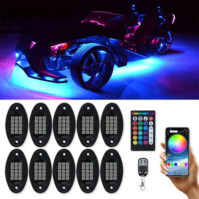 For Polaris Slingshot 10 Pods Motorcycle LED Rock Light Neon Music Underglow Kit • $59.89