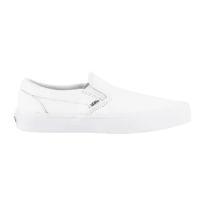 Vans | Classic Slip-o Premium Leather True White • $129.99