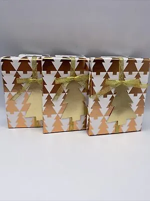 Give A Gift Card Holder Box Present Holiday Wrapping Tree Copper Metallic Lot • $14.99