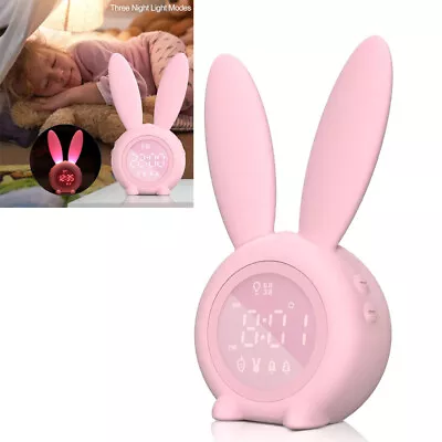 Kids Alarm Clock With Night Light For Toddlers Touch Control Snoozing • $27.90