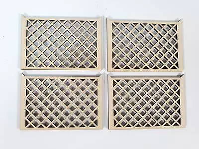 Miniature Wood Fence Lattice 4 Pieces Model Building Dollhouse Fairy Garden • $7.99