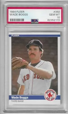 1984 Fleer Wade Boggs #392 PSA 10 Gem Mint Baseball Card. • $79.97