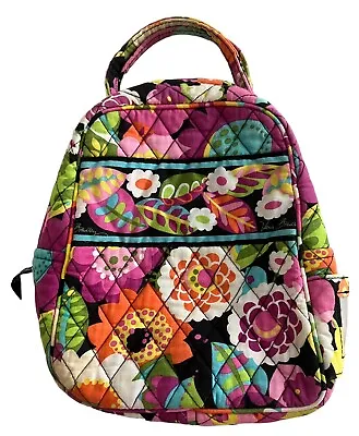 Vera Bradley Lunch Bag Insulated Floral With ID Holder.  Black Blue Red Pink • $8.95