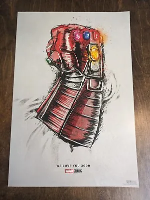 Marvel 2019 Avengers Endgame We Love You 3000 Infinity Gauntlet Movie Poster • $11.99