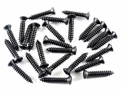 Mazda Black Interior Trim Screws- #10 X 1  Long- #8 Oval Head- 25 Screws- #303 • $10.95