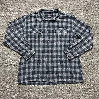 Patagonia Shirt Men 2XL XXL Blue Plaid Organic Cotton Outdoor Hike Flannel Woods • $34.76