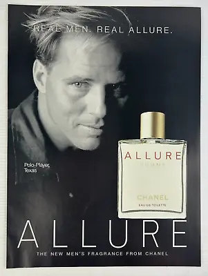 1999 CHANEL ALLURE 'Real Men Real Allure' Vintage PRINT AD Original ADVERT • $15