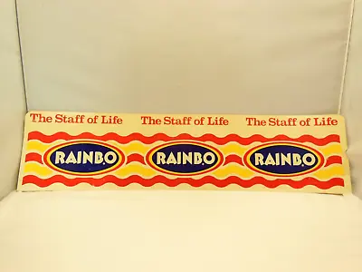VINTAGE RAINBOW The Staff Of Life PLASTIC SALES RACK BREAD DISPLAY SIGN • $15