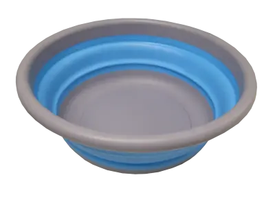 COLLAPSIBLE LARGE ROUND WASHING UP BOWL Camping Caravan Motorhome Boat Folding • £9.49