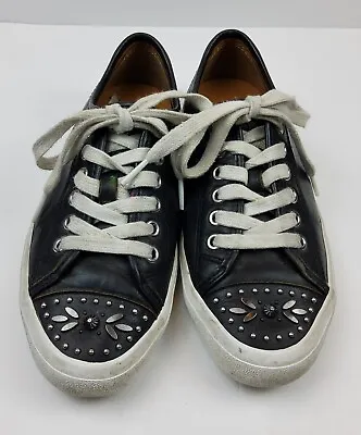 Coach Women's Elle Studded Leather Sneakers Shoes Black Size 6.5B • $24.99