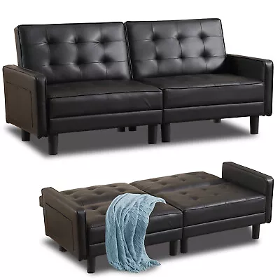 Convertible Sleeper Sofa Bed Couch Pull Out Futon Sofas Home Recliner Couches • $229.99