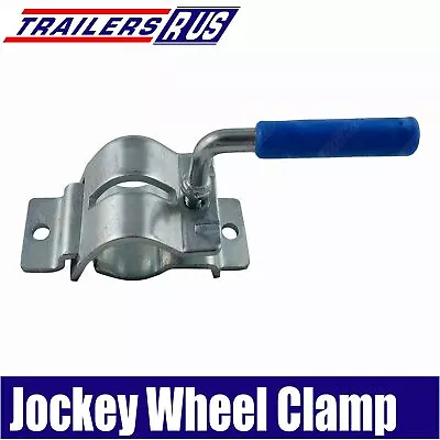 Trailer Jockey Wheel Clamp Fixed Bracket Removable Bolt-On / Weld-On Caravan • $14.95