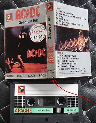 (546 ) Malaysia Rare Clamshell Cassette Tape - AC DC Greatest Hits • $35