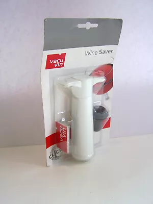 $9.99 • Buy New VACU VIN Wine Saver Stopper Vacuum Pump Guaranteed Seal White Sealed Package
