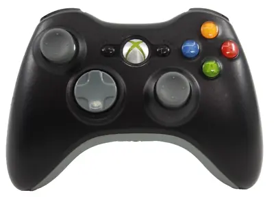 Genuine Official Microsoft Xbox 360 Wireless Controller (Elite Black/Grey) • $40.50