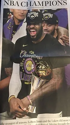 Nba Champions La Lakers L A Los Angeles Times October 14  2020 Newspaper Section • $14.99