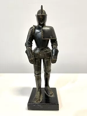 Vintage 1930s Metal Medieval Knight In Armor 9.5  Table Lighter • $85