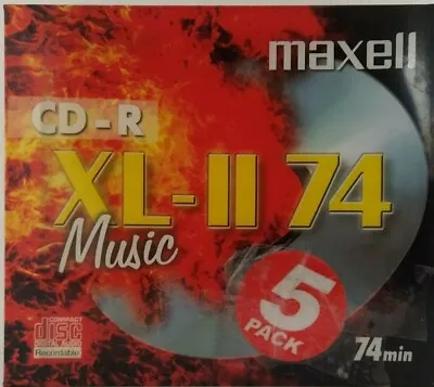 £19.99 • Buy Maxell CD-R XL-II 74 / 5 Pack Music Audio 74 Mins CD-R Blank Recordable Disc NEW