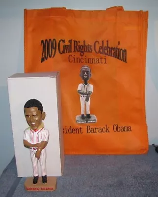 PRESIDENT BARACK OBAMA BOBBLEHEAD 2009 Civil Rights Celebration Red Trim + Bag  • $8.99