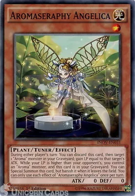 INOV-EN031 Aromaseraphy Angelica Common 1st Edition Mint Yu-Gi-Oh! Card • £1.60