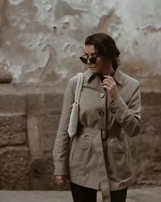 $119.99 • Buy New Massimo Dutti (zara Group) Safari Belt Blazer Jacket Coat Sz 40 ( S / M )