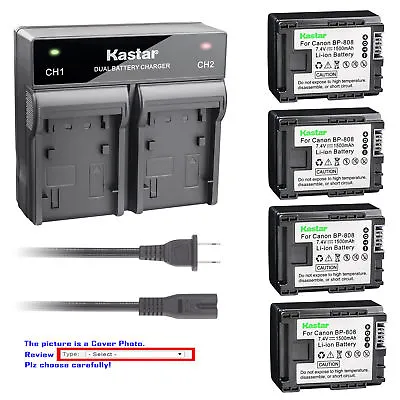 BP-808 CG-800 Battery Or Dual Charger For Canon VIXIA HF S10 HF S11 HF S20 • $10.99