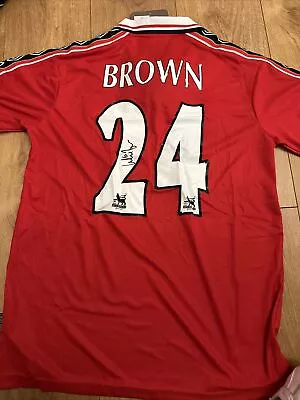 Wes Brown Signed Retro  Manchester United Man Utd Shirt • £99.99