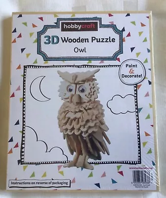 Hobbycraft Owl 3D Wooden Puzzle • £6