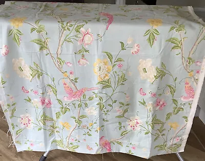 Laura Ashley Summer Palace Duck Egg Fabric / Remnant - 5.3 Metres X 110cm Wide • £80