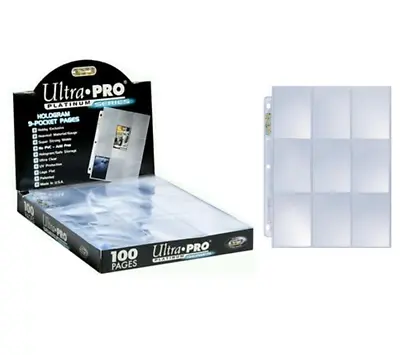 1x Ultra PRO 9-Pocket Binder Album Folder Page Card Standard Platinum Hologram • $1