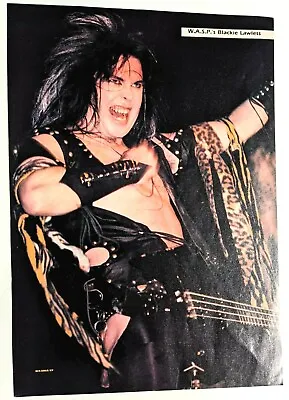 W.a.s.p. / Blackie Lawless Live / Ratt Magazine Full Page Pinup Poster Clipping • $12.99