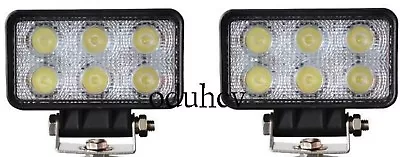 # 2 X Flood LED 12/24V Work 18W Beam Lamp Offroad Pickup Truck SUV 6 Epistar LED • $31.45