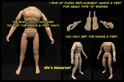 8  Mego Replacement Hands & Feet -Body NOT Included! Great For Custom Figures • $9.99